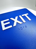 ADA Compliant EXIT Sign Tactile with Braille 6"x6" – SignOptima™️