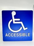 ADA Compliant Accessible Entrance Braille Sign 6"x6" ,SignOptima™️