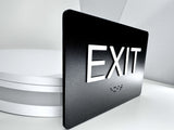 ADA Compliant EXIT Sign Tactile with Braille 6"x4" – SignOptima™️