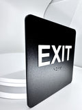 ADA Compliant EXIT Sign Tactile with Braille 6"x6" – SignOptima™️