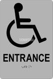 ADA Compliant Accessible ENTRANCE Sign,Acrylic Braille 6"x9"-ADA Sign-SignOptima