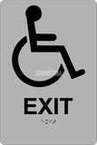 ADA Compliant Accessible EXIT Sign,Acrylic Braille 6"x9"-ADA Sign-SignOptima