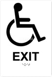 ADA Compliant Accessible EXIT Sign,Acrylic Braille 6"x9"-ADA Sign-SignOptima
