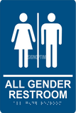 ADA Compliant All Gender Restroom Sign With Braille II-Restroom Sign-SignOptima