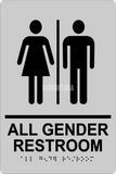 ADA Compliant All Gender Restroom Sign With Braille II-Restroom Sign-SignOptima