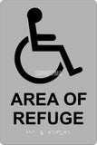 ADA Compliant AREA OF REFUGE Sign,Acrylic Braille 6"x9"-ADA Sign-SignOptima