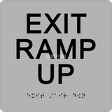 ADA Compliant EXIT RAMP UP Sign,Acrylic Braille 6"x6"-ADA Sign-SignOptima