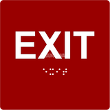 ADA Compliant EXIT Sign,Acrylic Braille 6"x6"-ADA Sign-SignOptima
