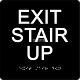 ADA Compliant EXIT STAIR UP Sign,Acrylic Braille 6"x6"-ADA Sign-SignOptima