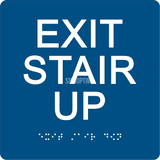ADA Compliant EXIT STAIR UP Sign,Acrylic Braille 6"x6"-ADA Sign-SignOptima