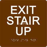 ADA Compliant EXIT STAIR UP Sign,Acrylic Braille 6"x6"-ADA Sign-SignOptima
