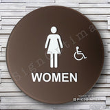 ADA Compliant Women's Restroom Sign Bundle, Braille Sign and Door Sign-Restroom Sign-SignOptima