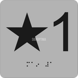 ADA Main Level 1 , Elevator Sign with Braille , 4"x4"-ADA Sign-SignOptima