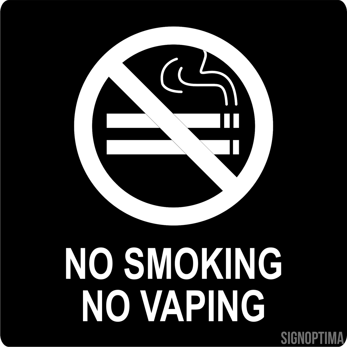 SignOptima™️ ADA No Smoking/Vaping Sign