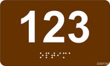 Custom Room Number ADA Sign 5"x3" , Acrylic Braille-ADA Sign-SignOptima