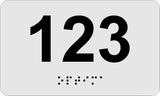 Custom Room Number ADA Sign 5"x3" , Acrylic Braille-ADA Sign-SignOptima