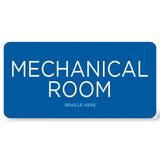 MECHANICAL ROOM ADA Sign Tactile with Braille , 8"x4"