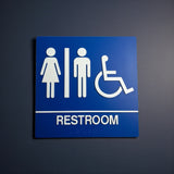 ADA Compliant Unisex Accessible Restroom Sign with Braille II , SignOptima™️
