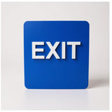 ADA Compliant EXIT Sign Tactile with Braille 6"x6" – SignOptima™️