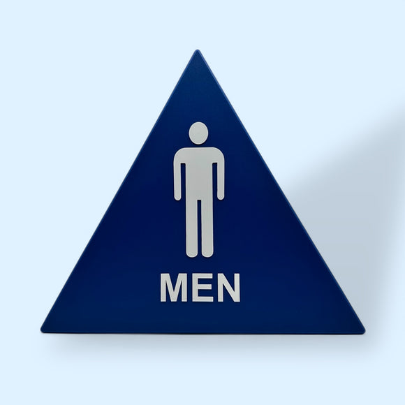 ADA Compliant Men's Geometric Triangle Restroom Door Sign