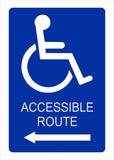 Accessible Route Directional Aluminum Sign 18"x12"  -SignOptima™️