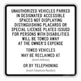 R100B California Accessible Parking Entrance Sign 24"x24" - 0.063 , Engineering Grade Reflective EGP 3M