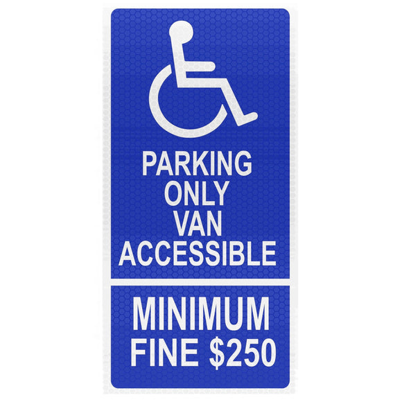 R99C California Handicap Van Accessible Parking Space Sign 12