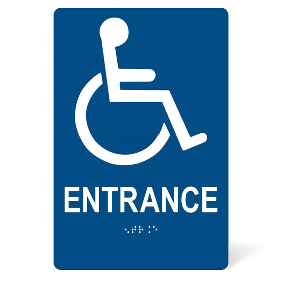 ADA Compliant Accessible ENTRANCE Sign Tactile with Braille 6