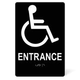 ADA Compliant Accessible ENTRANCE Sign Tactile with Braille 6"x9" - SignOptima™️