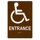 ADA Compliant Accessible ENTRANCE Sign Tactile with Braille 6"x9" - SignOptima™️