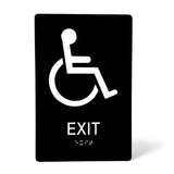 ADA Compliant Accessible EXIT Sign Tactile with Braille 6"x9" - SignOptima™️