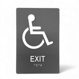 ADA Compliant Accessible EXIT Sign Tactile with Braille 6"x9" - SignOptima™️