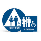 ADA Compliant Unisex Accessible Restroom Sign Bundle – Wall and Door Sign