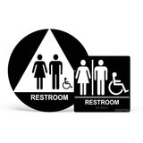 ADA Compliant Unisex Accessible Restroom Sign Bundle – Wall and Door Sign