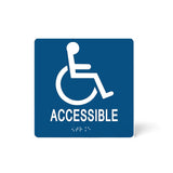 ADA Compliant Accessible Entrance Braille Sign 6"x6" ,SignOptima™️