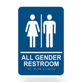 ADA Compliant All Gender Restroom Sign With Braille II
