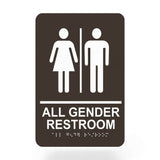 ADA Compliant All Gender Restroom Sign With Braille II