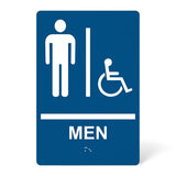 ADA Compliant Men Restroom Sign with Braille II