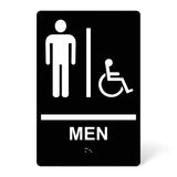 ADA Compliant Men Restroom Sign with Braille II
