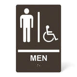ADA Compliant Men Restroom Sign with Braille II