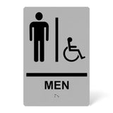 ADA Compliant Men Restroom Sign with Braille II