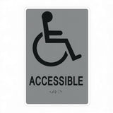 ADA Compliant ACCESSIBLE Entrance Sign Tactile with Braille, 6"x9"