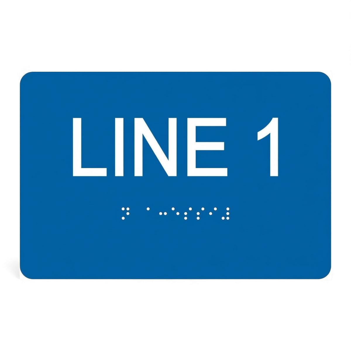 ADA Compliant Custom Sign – 6"x4", Tactile & Braille — Color &amp; detail