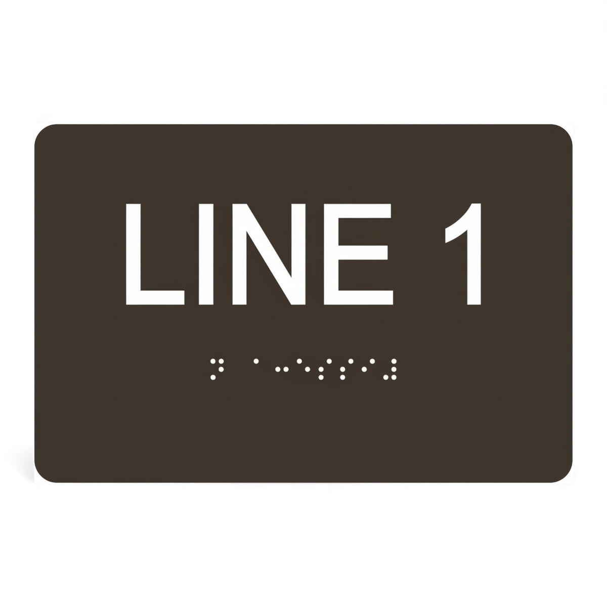 ADA Compliant Custom Sign – 6"x4", Tactile & Braille — Color &amp; detail