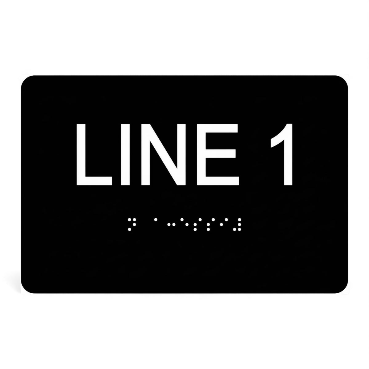 ADA Compliant Custom Sign – 6"x4", Tactile & Braille — Color &amp; detail
