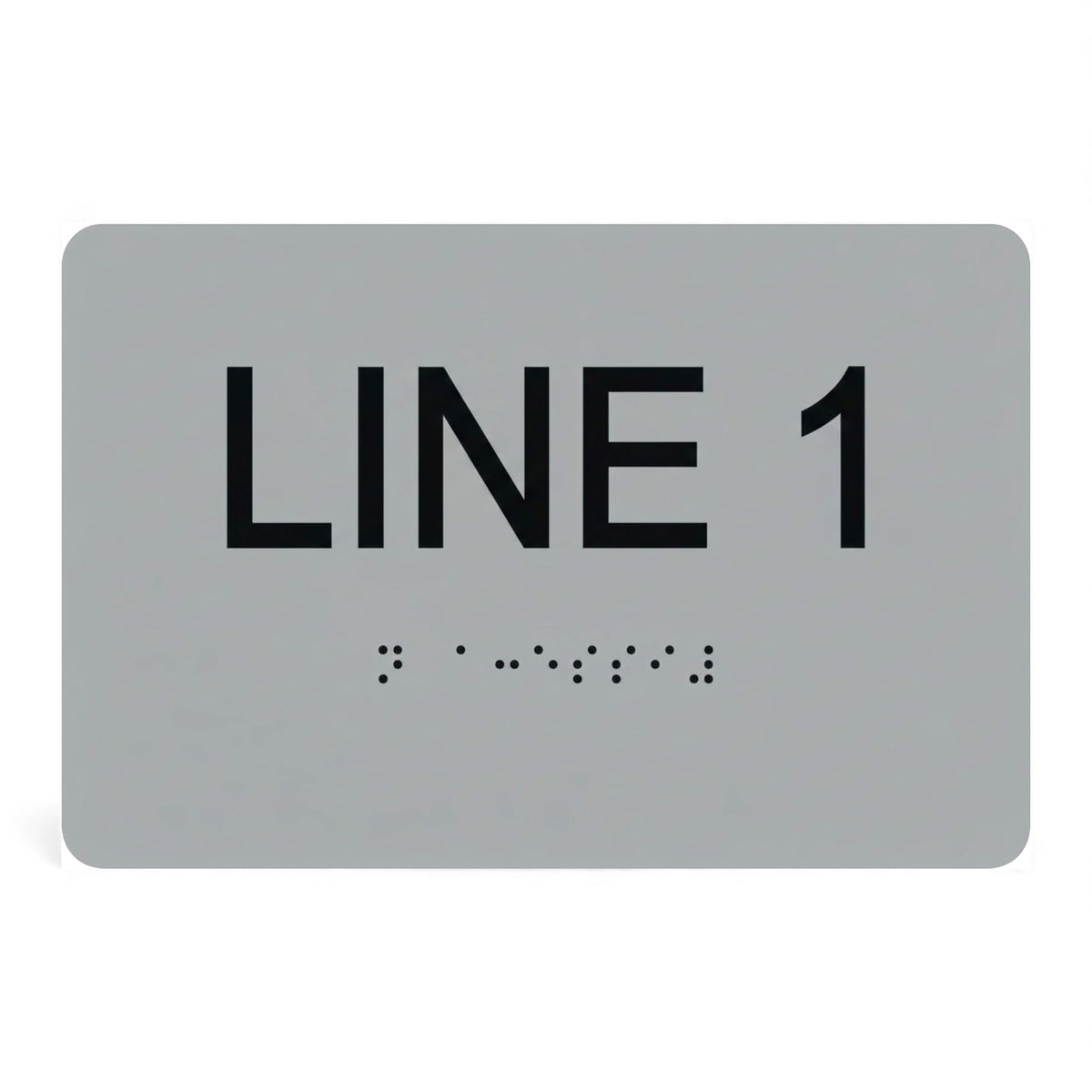 ADA Compliant Custom Sign – 6"x4", Tactile & Braille — Color &amp; detail