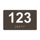 ADA Compliant Sign with Custom Numbers – 5"x3" | Braille & Tactile