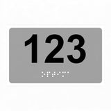 ADA Compliant Sign with Custom Numbers – 5"x3" | Braille & Tactile