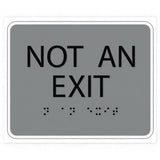 ADA Compliant NOT AN EXIT Sign Tactile with Braille –  6"x5"