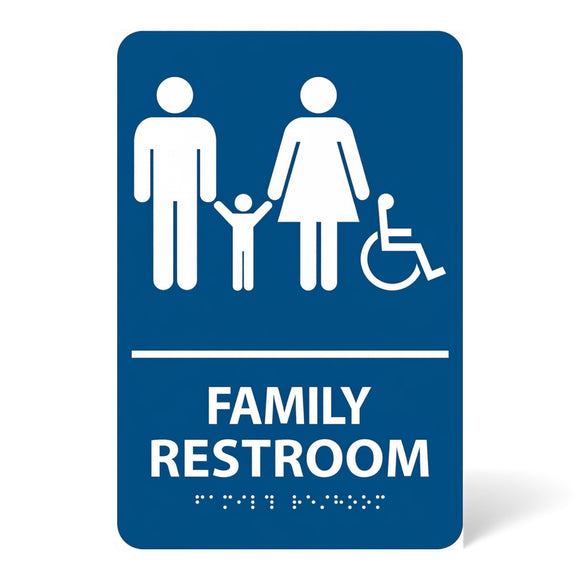 ADA Compliant Family Restroom Braille Sign